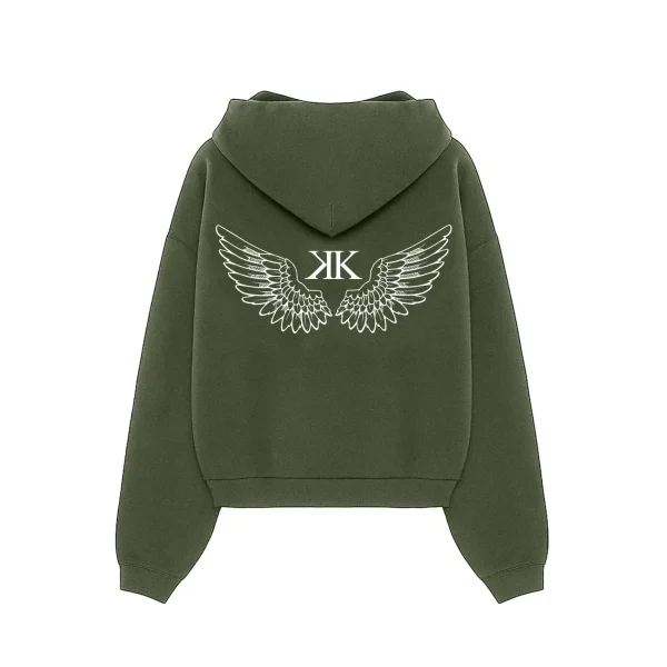 Takkra Wings Hoodie Olive Green (2)
