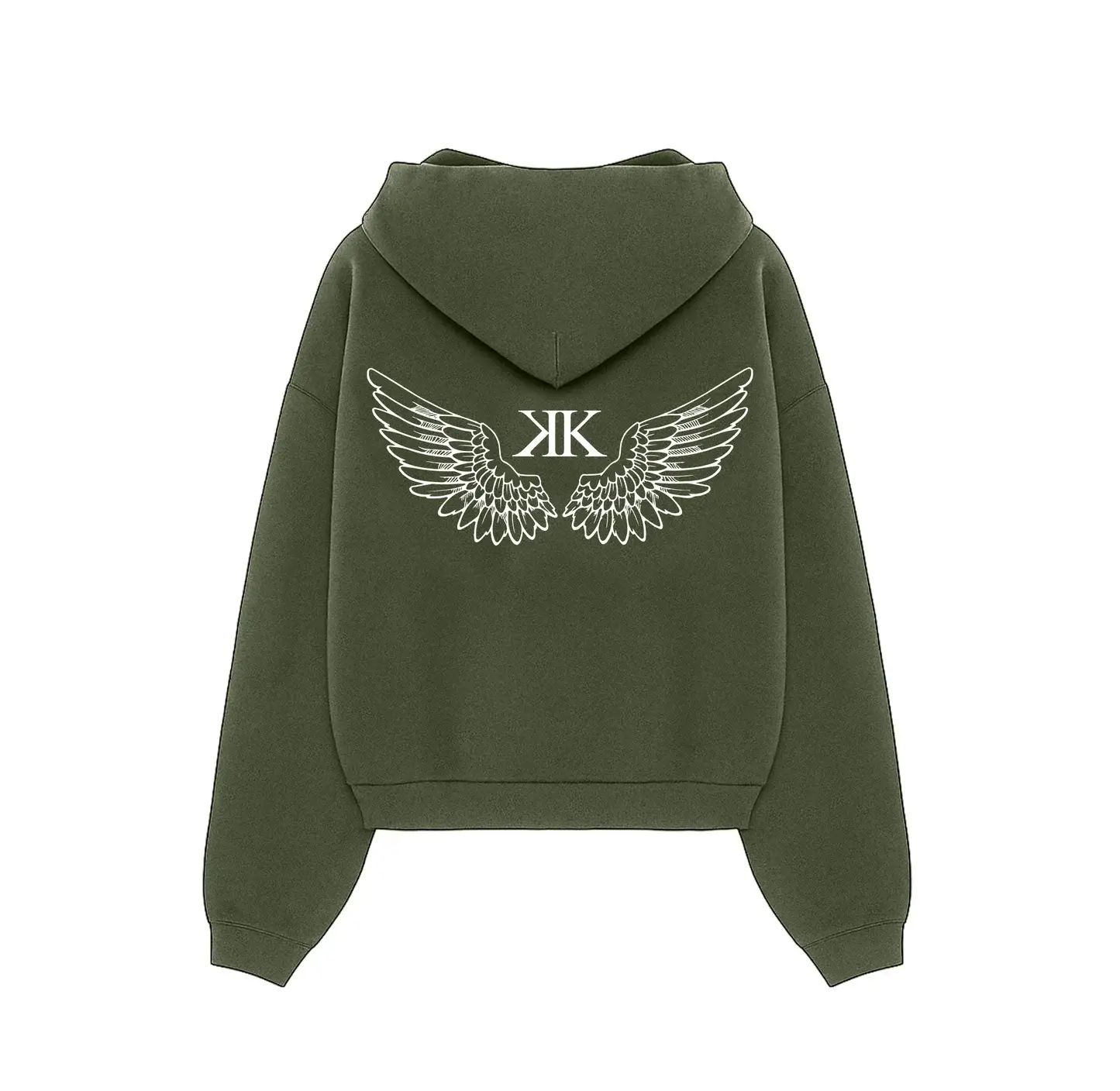 Takkra Wings Hoodie Olive Green (2) Takkra Wings Hoodie Olive Green (2)